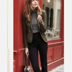 Hei Hei ANTHROPOLOGIE Delanie Blazer Utilities Jacket Military Green Tweed sz 10